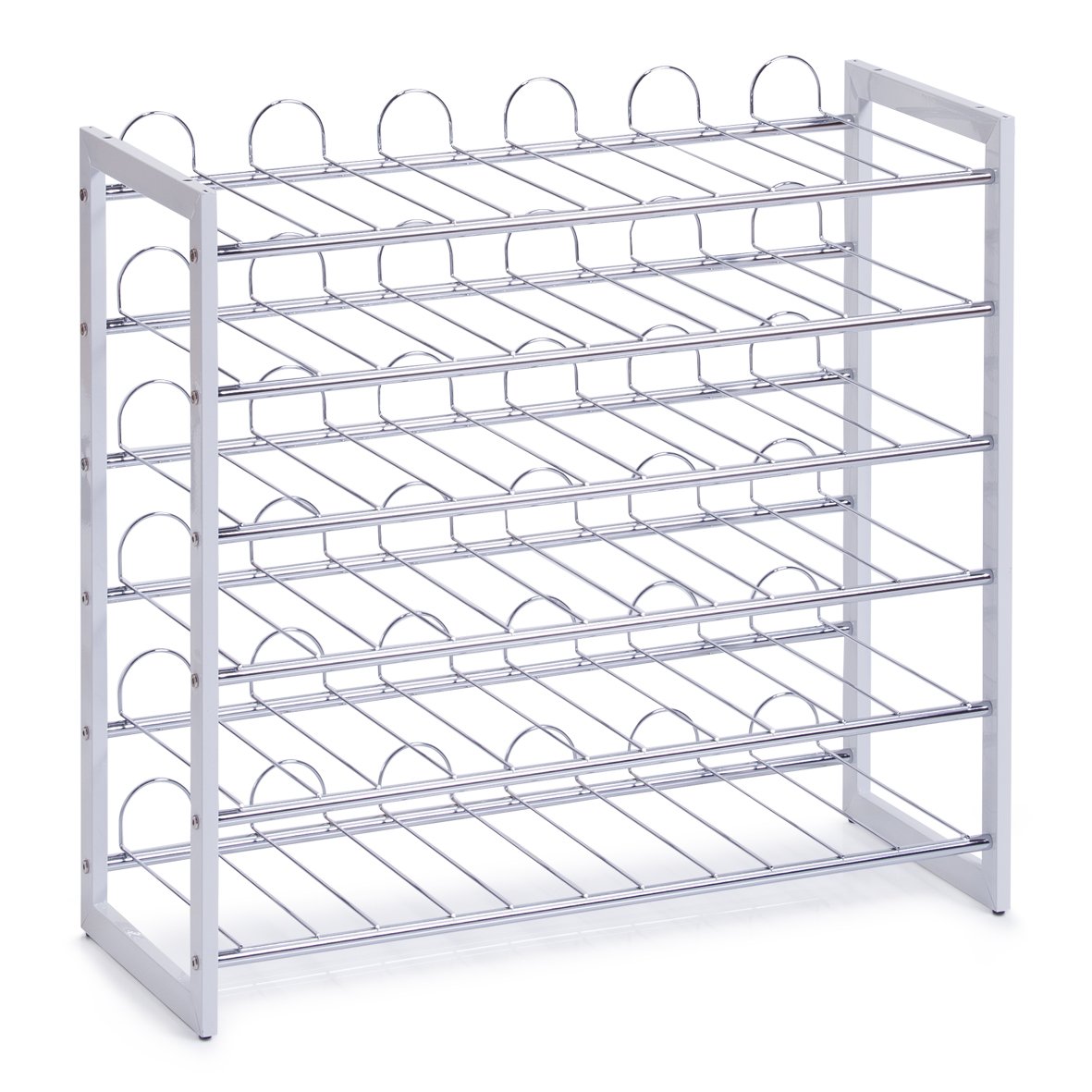 Zeller 27360 Botellero, Metal, Blanco, 68x26.5x63 cm