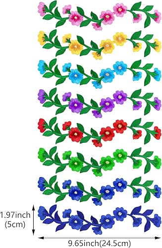 Miniatura 2 de 16 parches bordados de flores largas para planchar con flores de peonía, parches de costura decorativos para bolsas de ropa, accesorios de