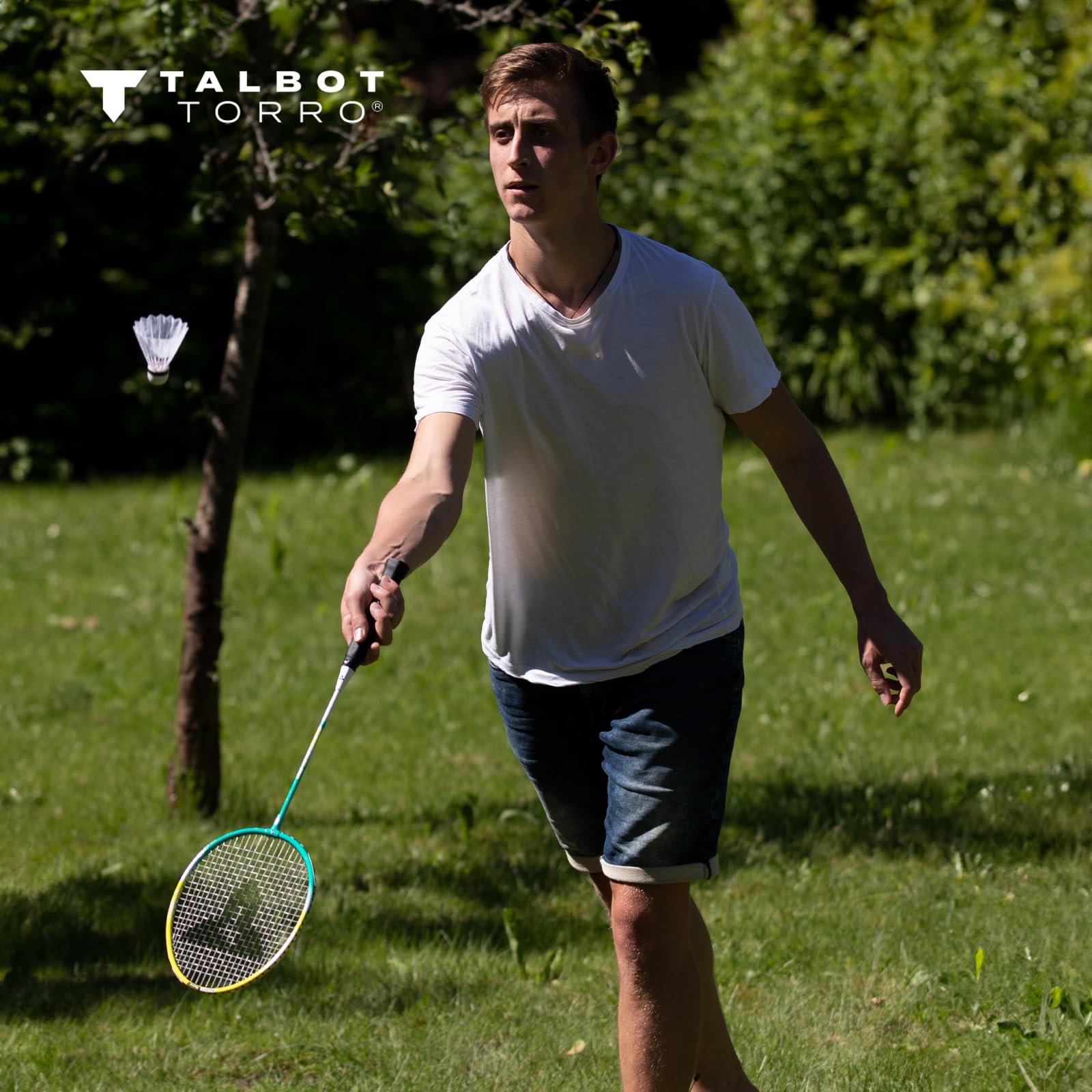 Talbot-Torro Juego de 2 Peleadores Raquetas de Aluminio con 2 Volantes en Bolsa