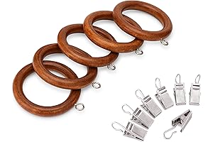 Wood Curtain Rings with Clips: The Premium Window Decor