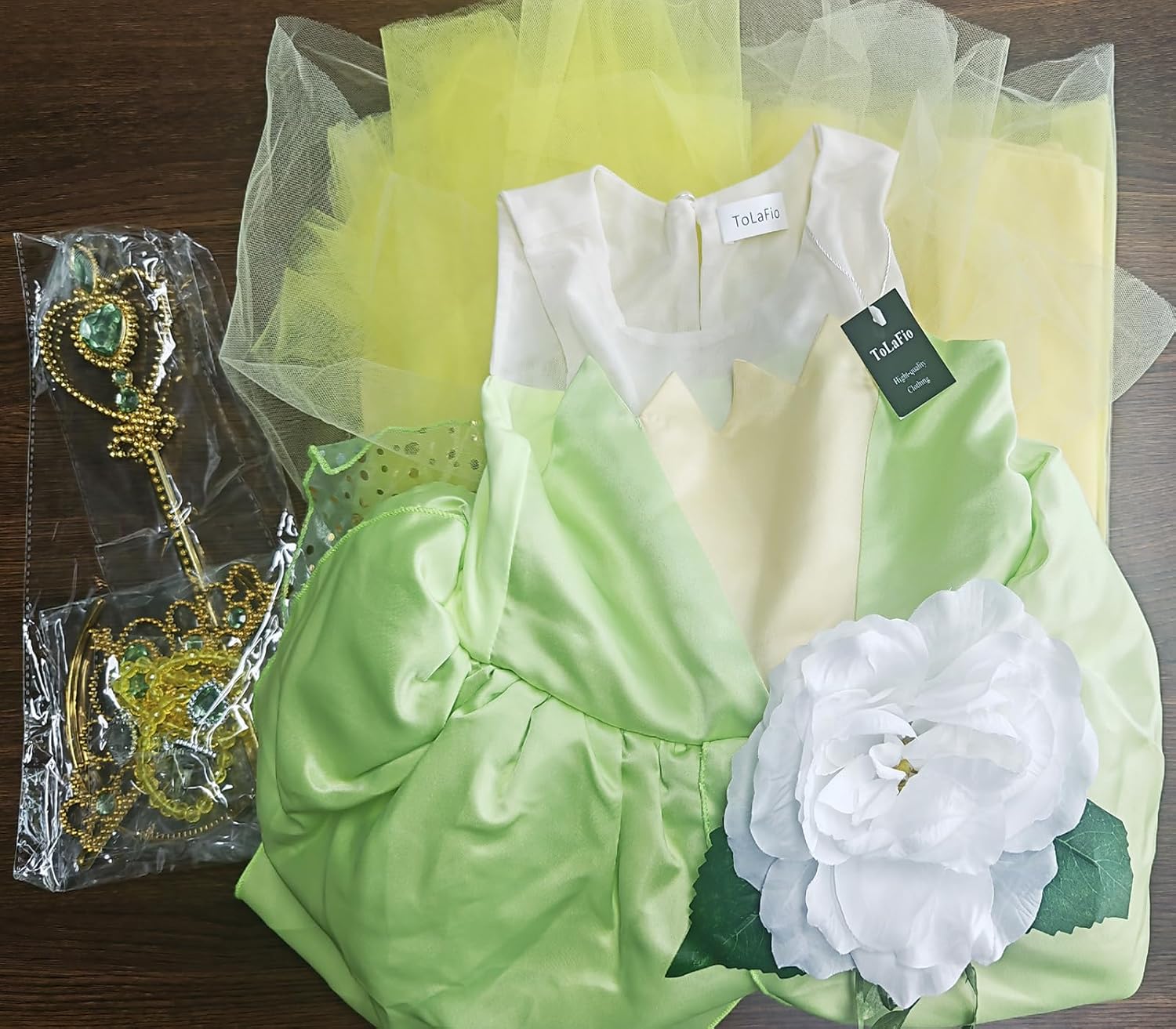 ToLaFio Princess Costume for Girls Birthday Role Play Dress Up Ball Gown Halloween Fancy Party Dress - Image 6