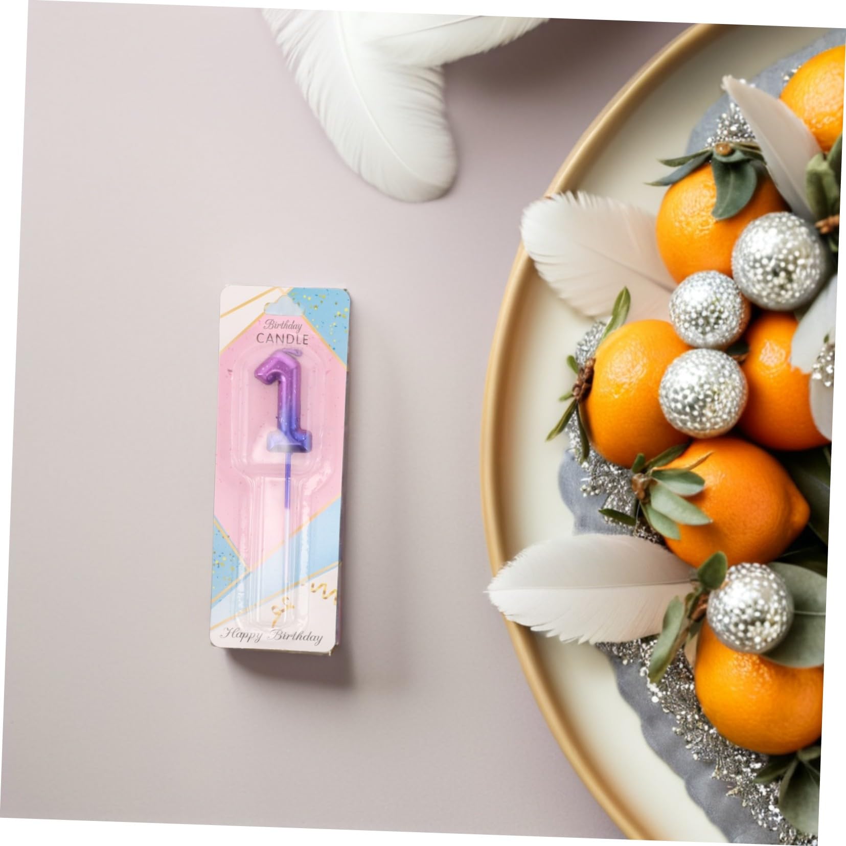 10 Piezas Velas Número Gradiente de Cumpleaños con Base Estable Decoración para Tartas de Fiesta Celebraciones