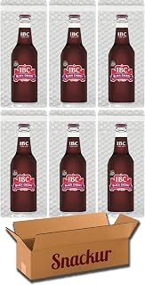 IBC Black Cherry, 12 Oz Glass Bottles, 6 Pack, In Snackur Safe Ship Box