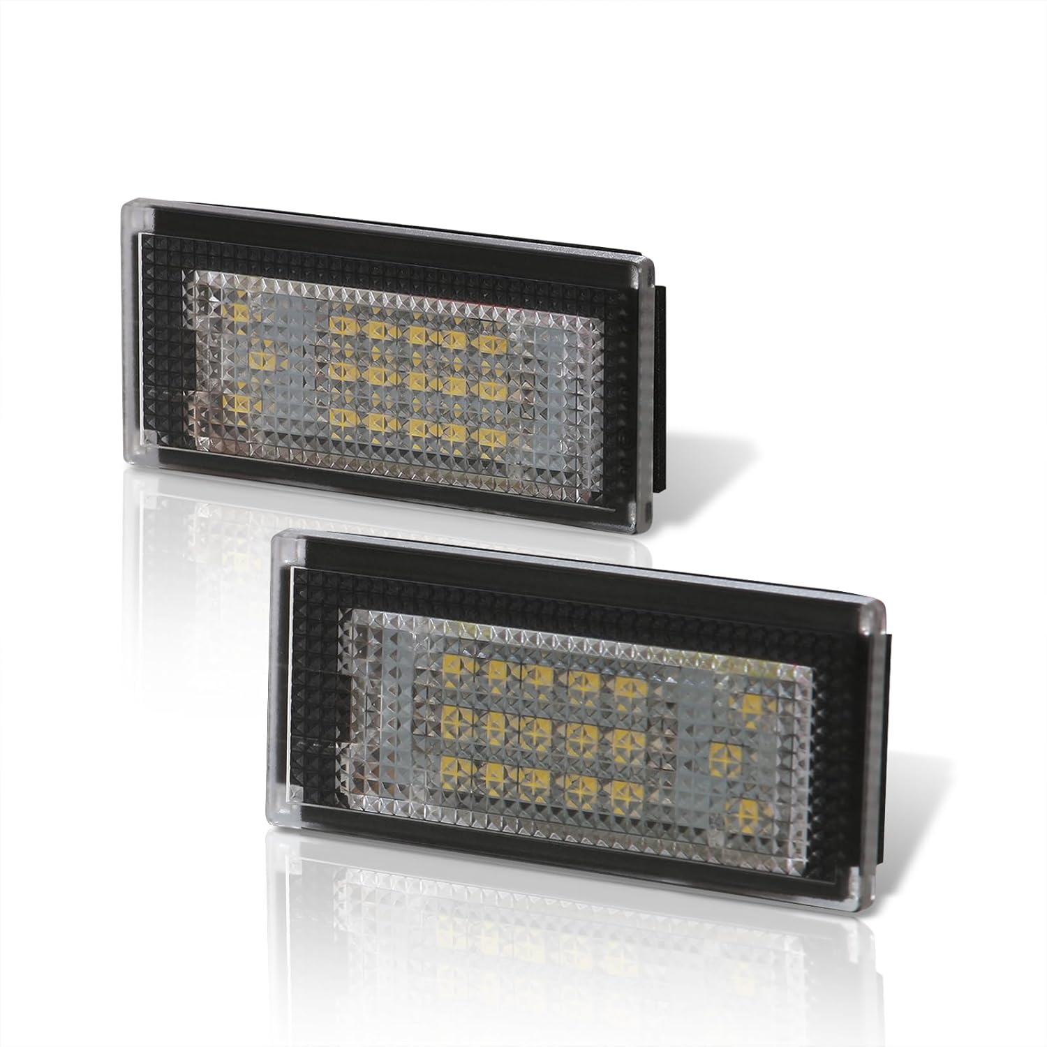 AJP Distributors 2PCS Rear Bumper White SMD LED License Plate Lights Lamps Assembly Pair Compatible/Replacement For Mini Cooper S R50 R53 Hatchback R52 Convertible 2002 2003 2004 2005 2006 2007 2008