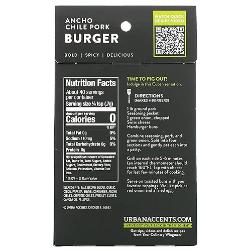 Miniatura 2 de Urban Accents Ancho Chile Hamburguesa de Cerdo Ahumado Dulce Chile Mix