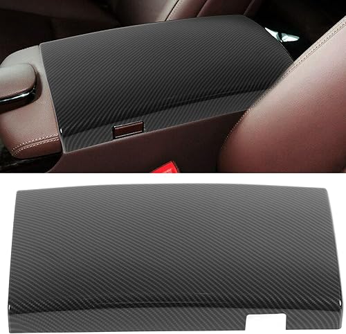Miniatura 4 de Aramox Funda para reposabrazos de consola, de fibra de carbono, para el interior del automóvil, accesorios de repuesto para Benz S Class W221 de