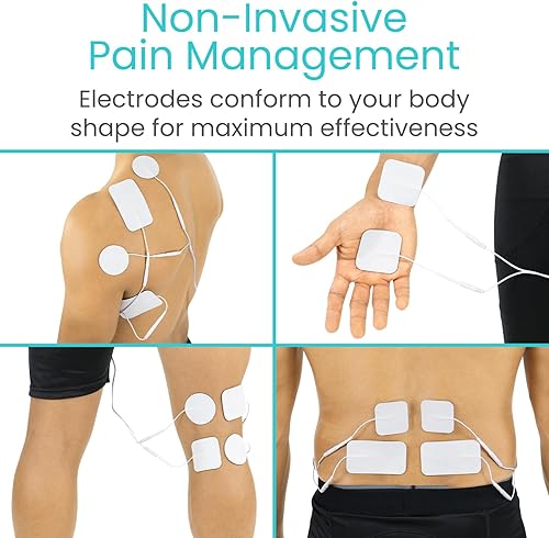 Miniatura 3 de Vive Tens Unit - Estimulador muscular - Máquina Stim con almohadillas de electrodos autoadhesivos, masajeador para espalda superior e inferior,