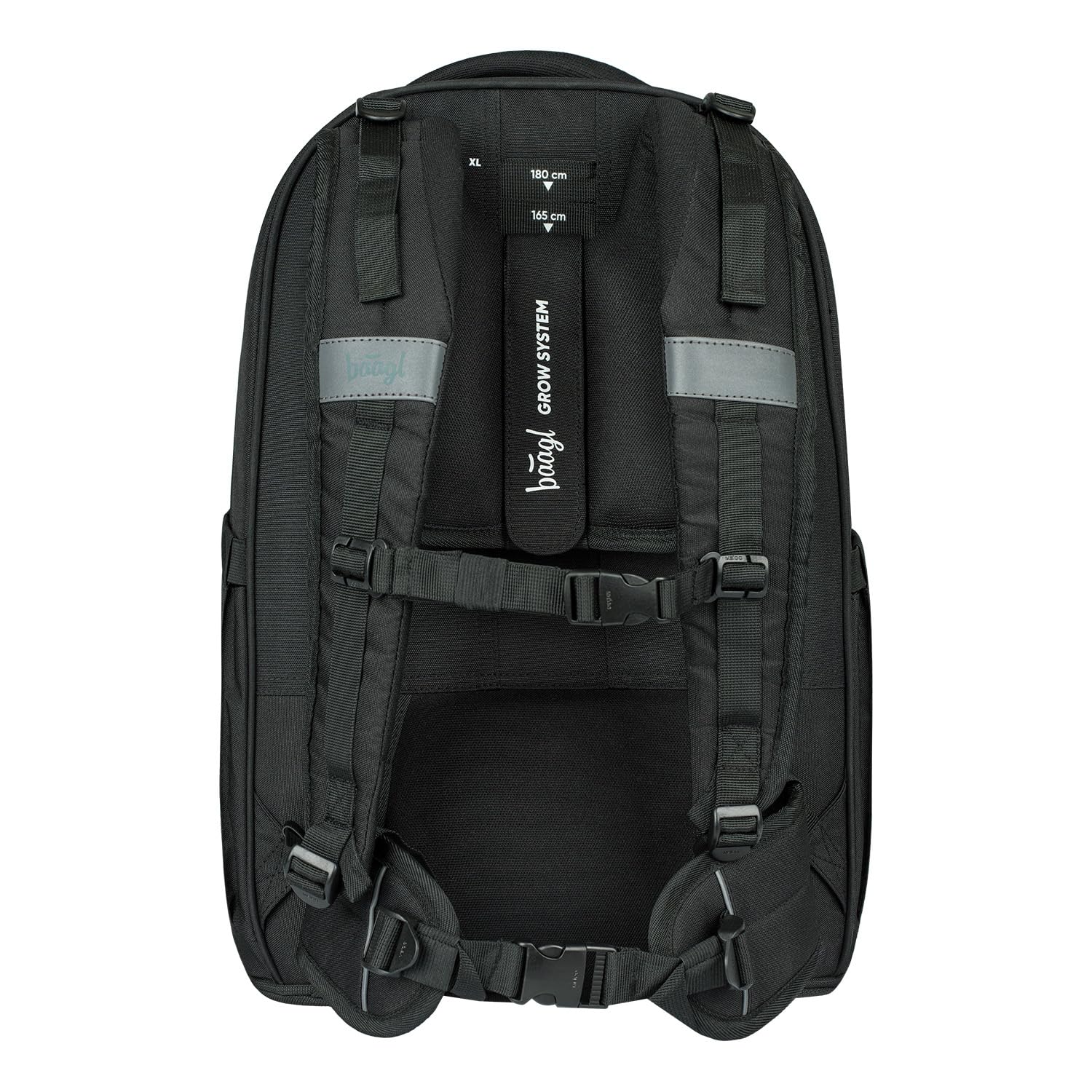 Baagl Schulrucksack für Jungen Mädchen Teenager - Skate Max - Skateboard Rucksack - Kinderrucksack mit Laptopfach und Brustgurt für Schule, Weiterführendeschule, Mittelschule, 30 l (Darkness)