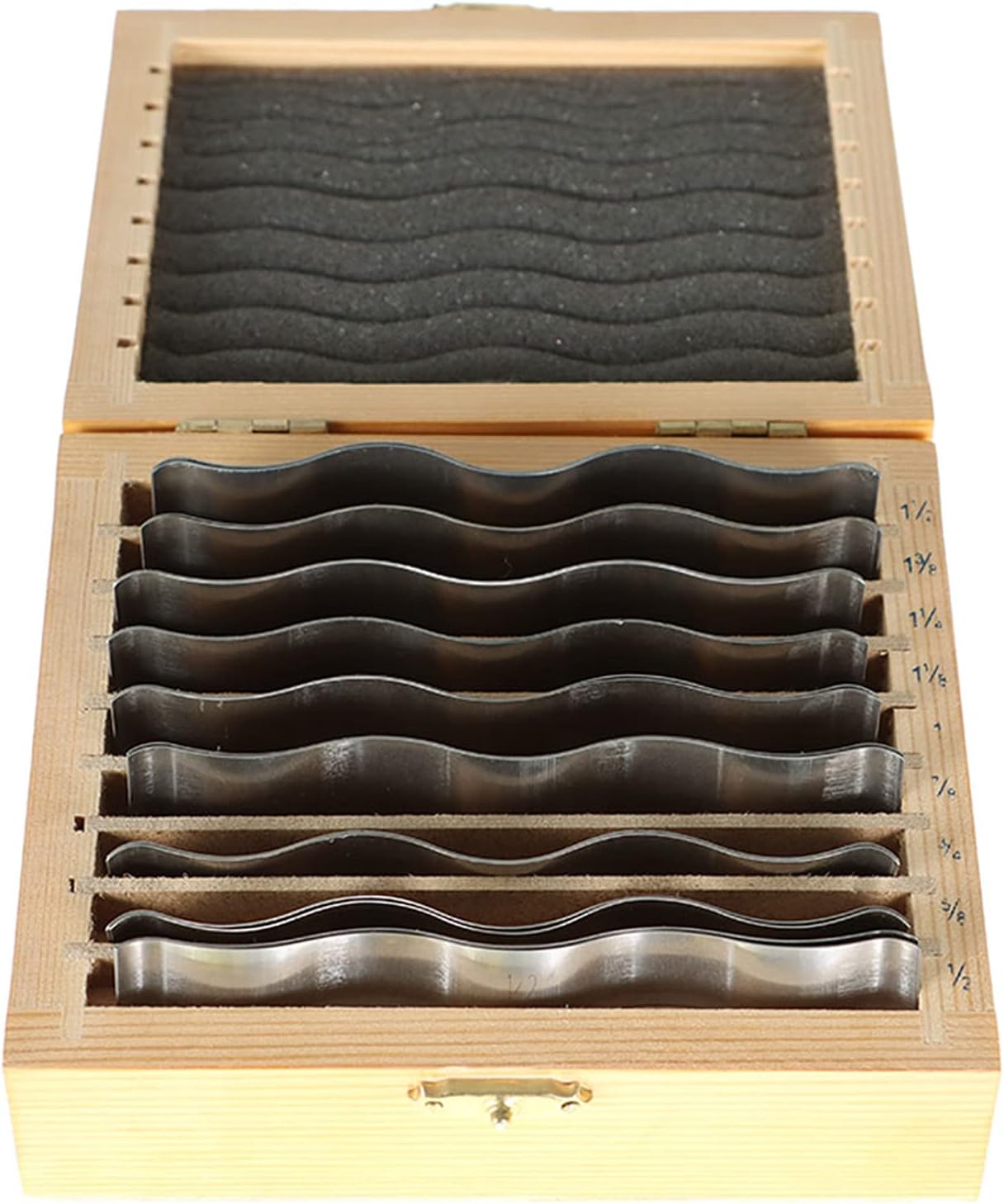 TINVHY 9-Pack Precise 1/8In Wavy Steel Parallel Parallels Sets, Hardened 0.0002In Precision