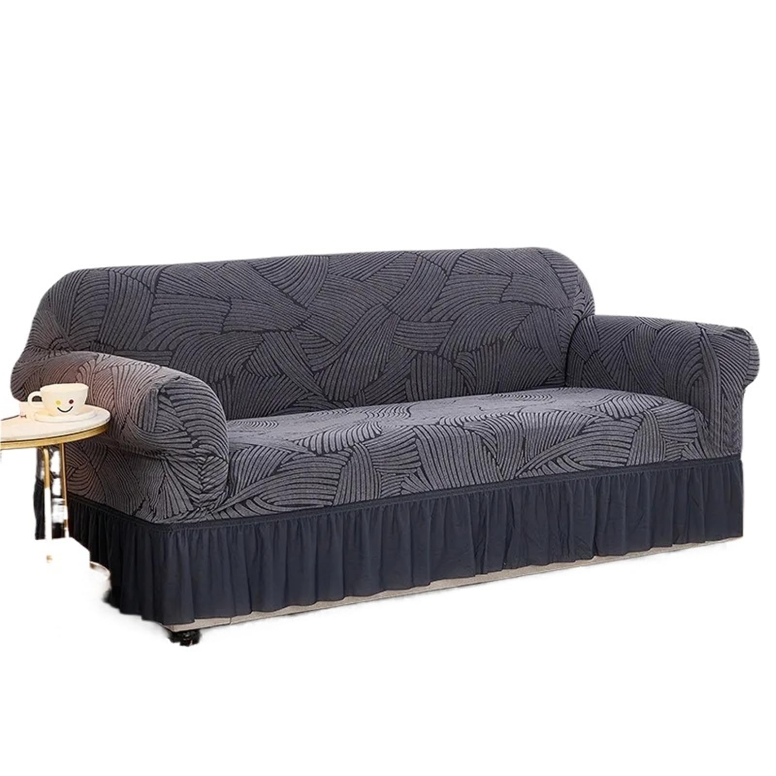 SUBLXPoten Sofa Cover with Skirt 1/2/3/4 Seat Sofa Slipcover with Skirt Easy Fitted for Living Room Couch Cover Washable(Color 12,2-Seater-145-185cm)
