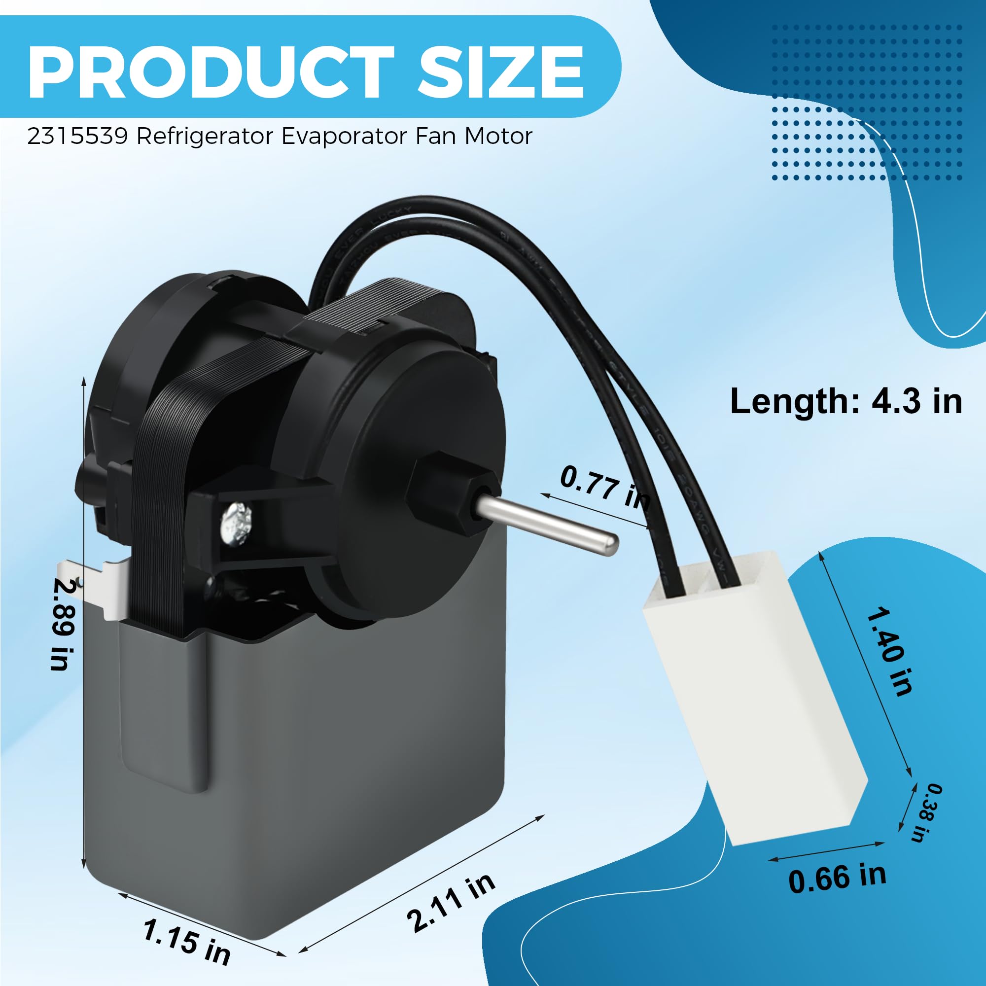 Amazon.com: 2315539 Refrigerator Evaporator Fan Motor WP2315539