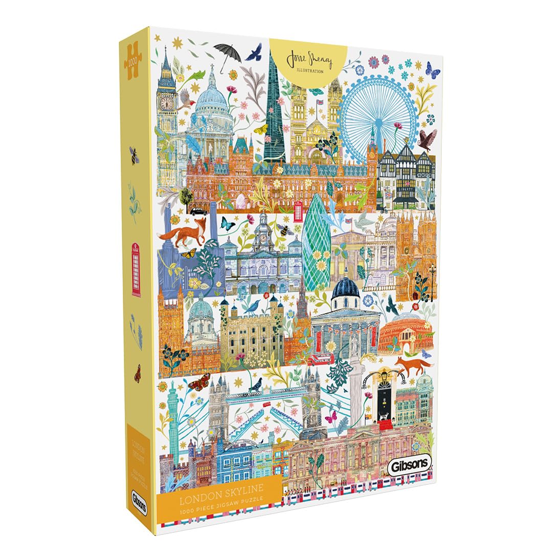 Gibsons London Skyline 1000 Piece Jigsaw Puzzle for Adults – Iconic British Landmarks Artwork by Josie Shenoy - Premium Sustainable Puzzle Made in the UK/EU — image 1