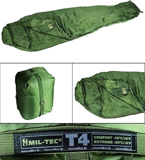 Mil-Tec - Saco de dormir, color verde Talla:T4 (-20°C)