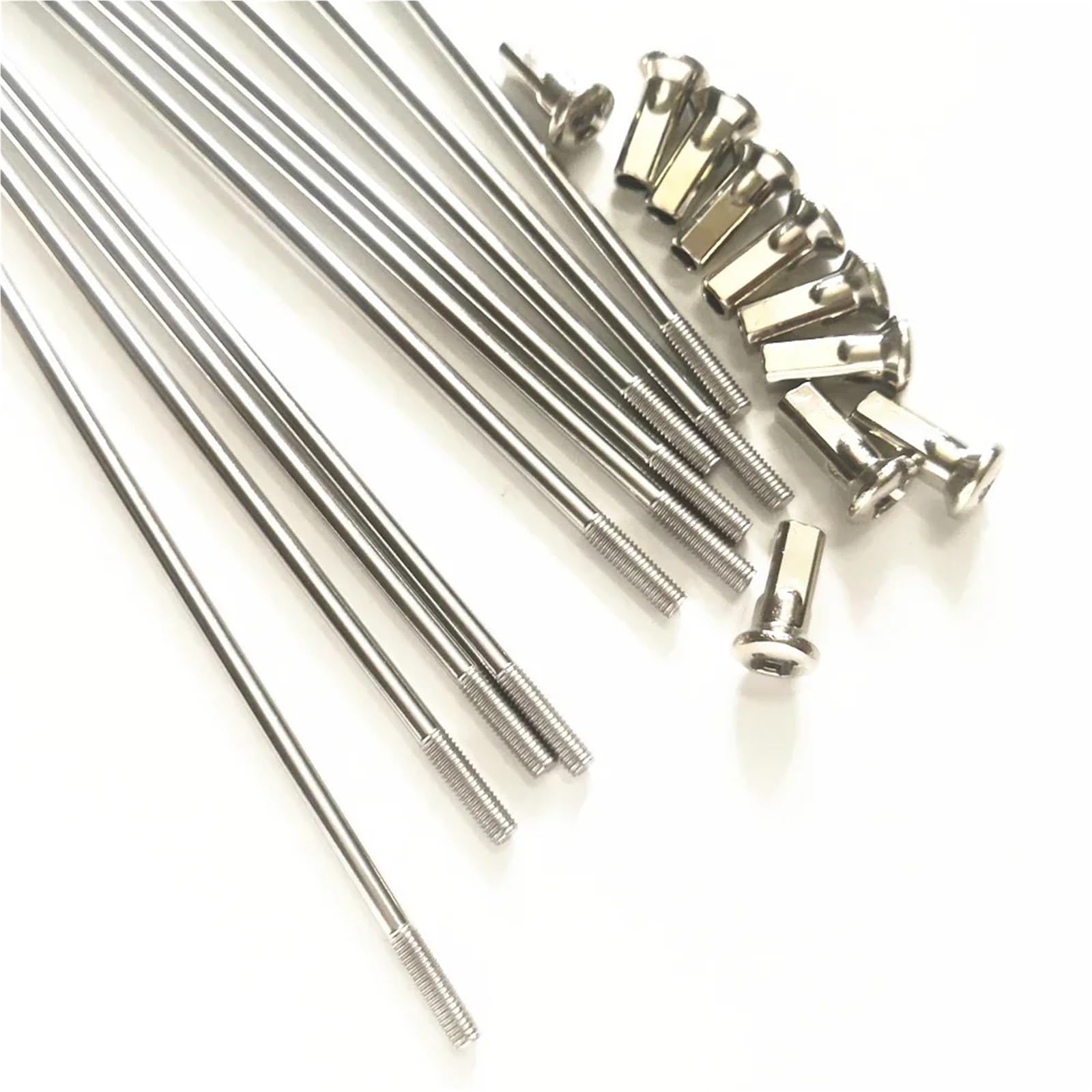 Raggi per Ruote da Bicicletta, 36 Pezzi 13G Raggi Bicicletta Diametro 2,2 mm Raggi Bici Elettrica Lunghezza 55-305 mm