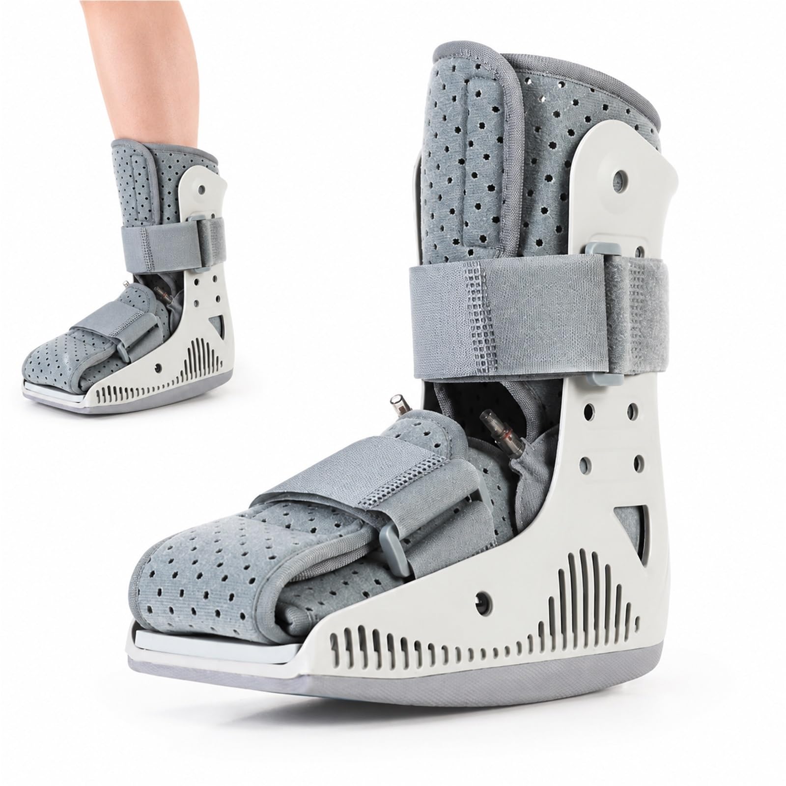 Aircast AirSelect Orteza Stopowa Walker Boot But Ortopedyczny Wysoki z Systemem Pneumatycznym Duplex na Złamania i Skręcenia Kostki Technologia SoftStrike(S)