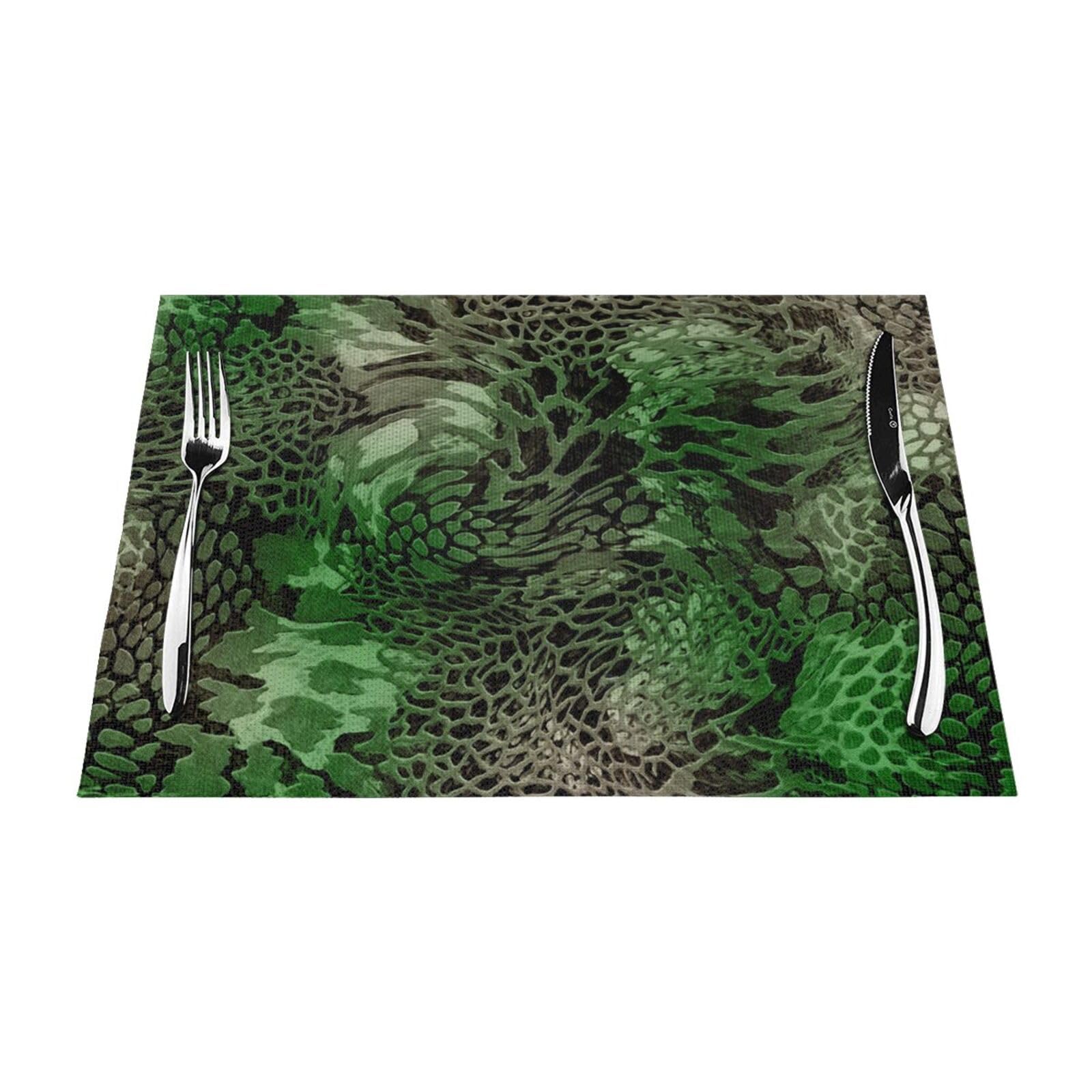 Sets de table en PVC serpent vert pour sublimer vos dîners
