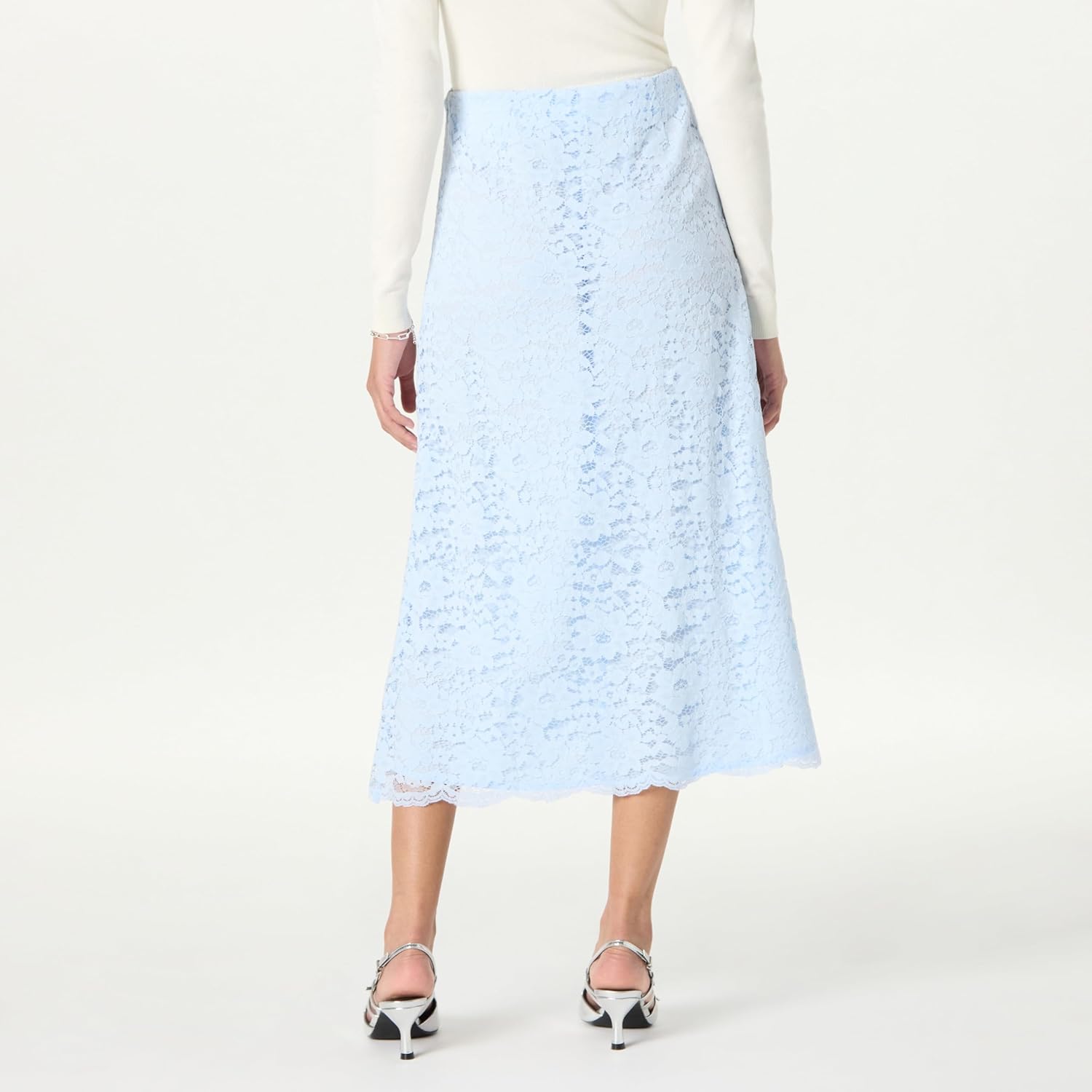 The Drop Womens Elana Lace Midi Skirt
