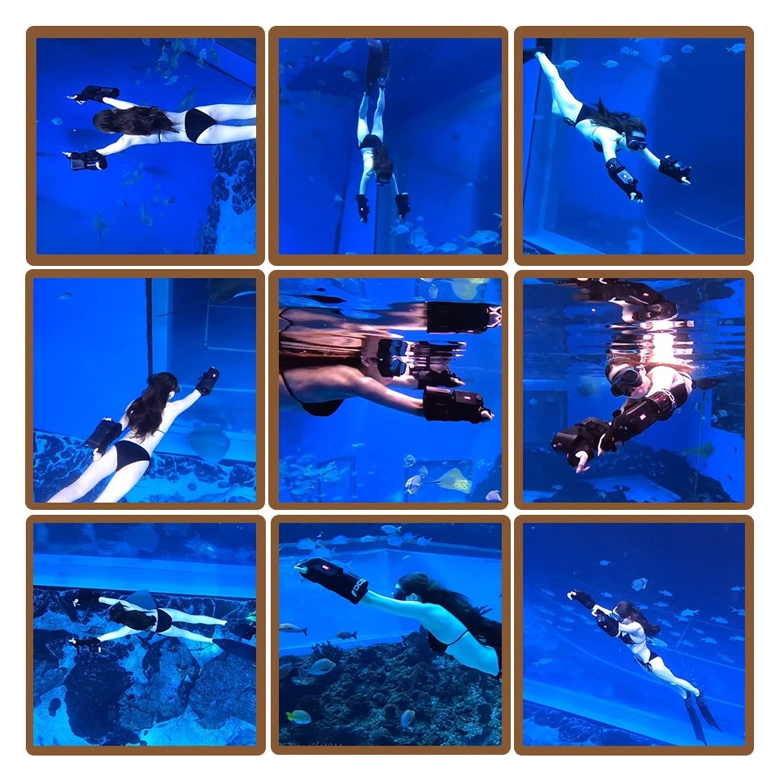 Scooter Submarino, Motor eléctrico de 2, m/s, Equipo Buceo 45 Minutos, Patinete subacuático portátil, Mini Agua, mar Submarino