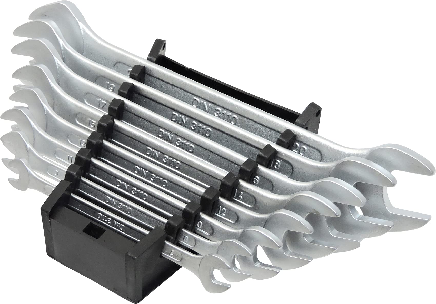 Famex 10255-​8 Jeu de clés mixtes doubles en acier au chrome vanadium 8 pièces