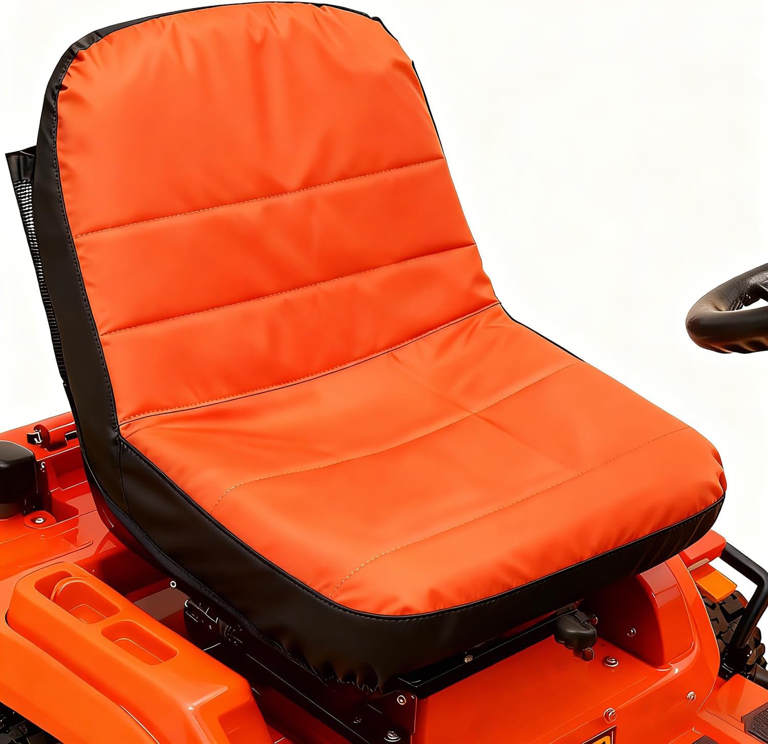 Large Tractor Seat Cover,600D Waterproof Riding Mower Seat Cover Compatible with Craftsman,for Husqvarna,for Kubota,Fits 18" Backrest,Orange