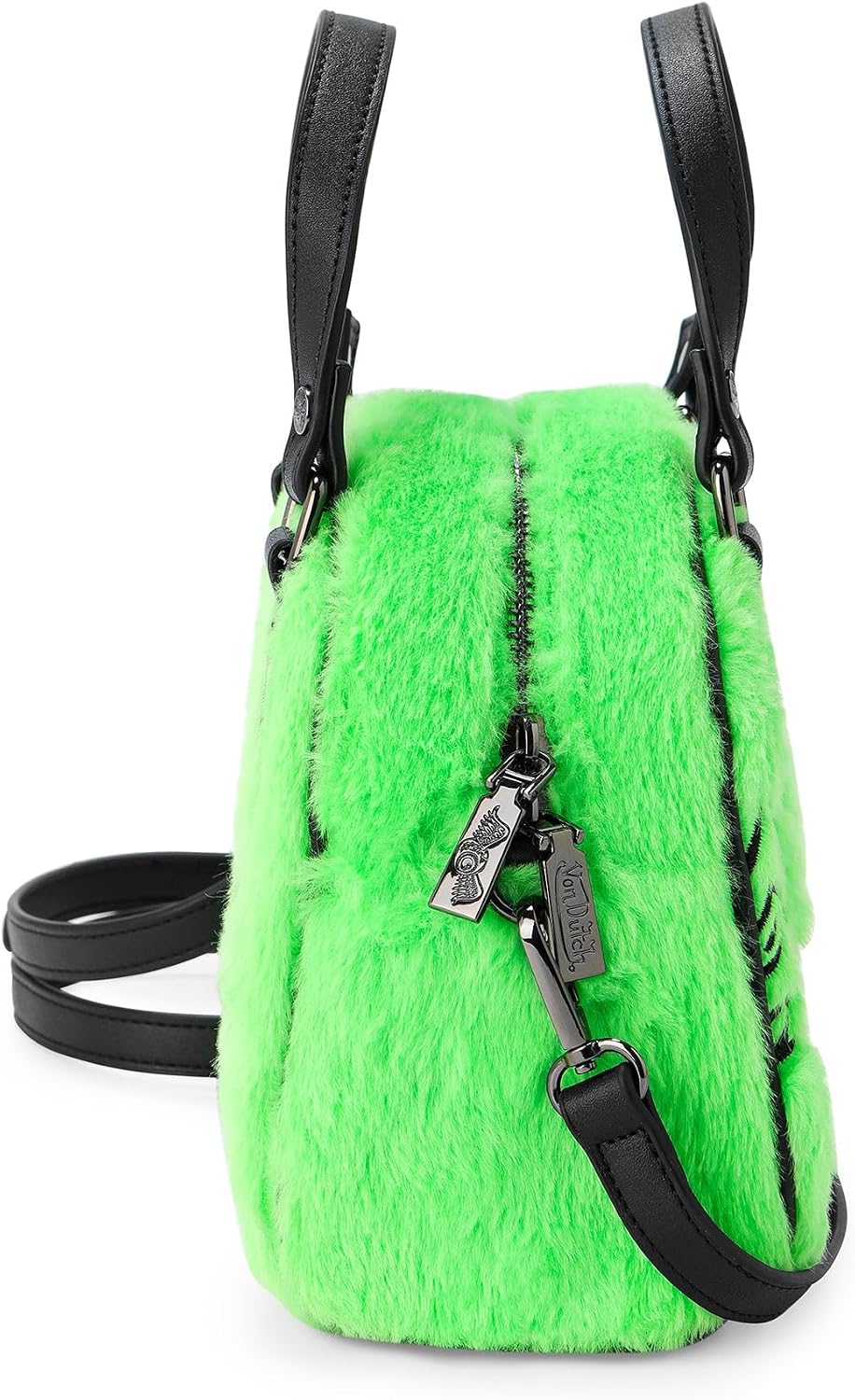 Von Dutch Womens Furry Bowling Bag Purse - Stylish Women's Handbag with Adjustable Strap, Spacious Interior