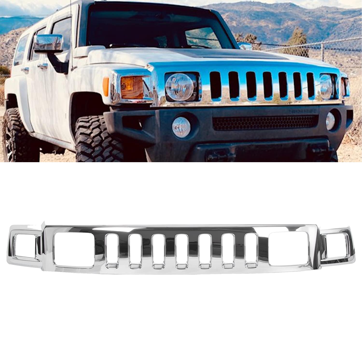 　HUMMERハマーh3 グリル　アメ車　 Amazon | HECASA フロントグリル 2006-2010 Hummer H3 15834196