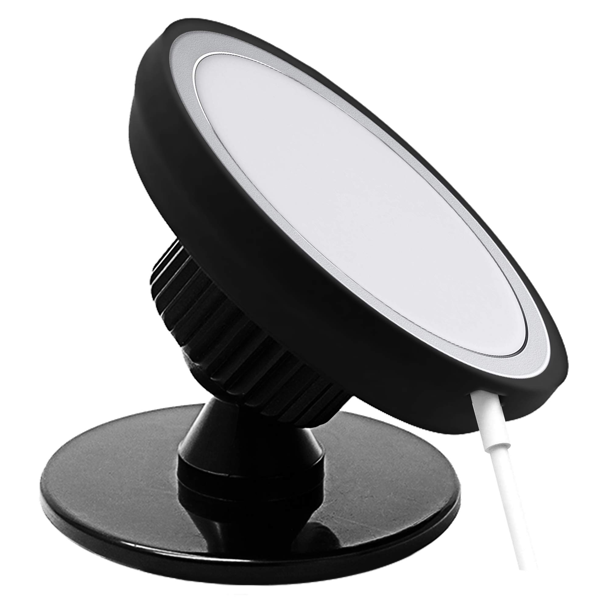 Sandarui Compatible with Magsafe Car Mount, 360 degree Adjustable Flexible Car Holder Mounting Base (Black) Large
