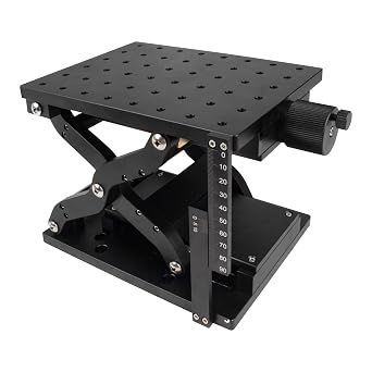 HTZ210 Z-Axis Lifting Platform 120mm Rotation Positioning Stage | Manual Slide Table Z Trimming Platform Cross Roller High Precision Lifting Marking Working Table