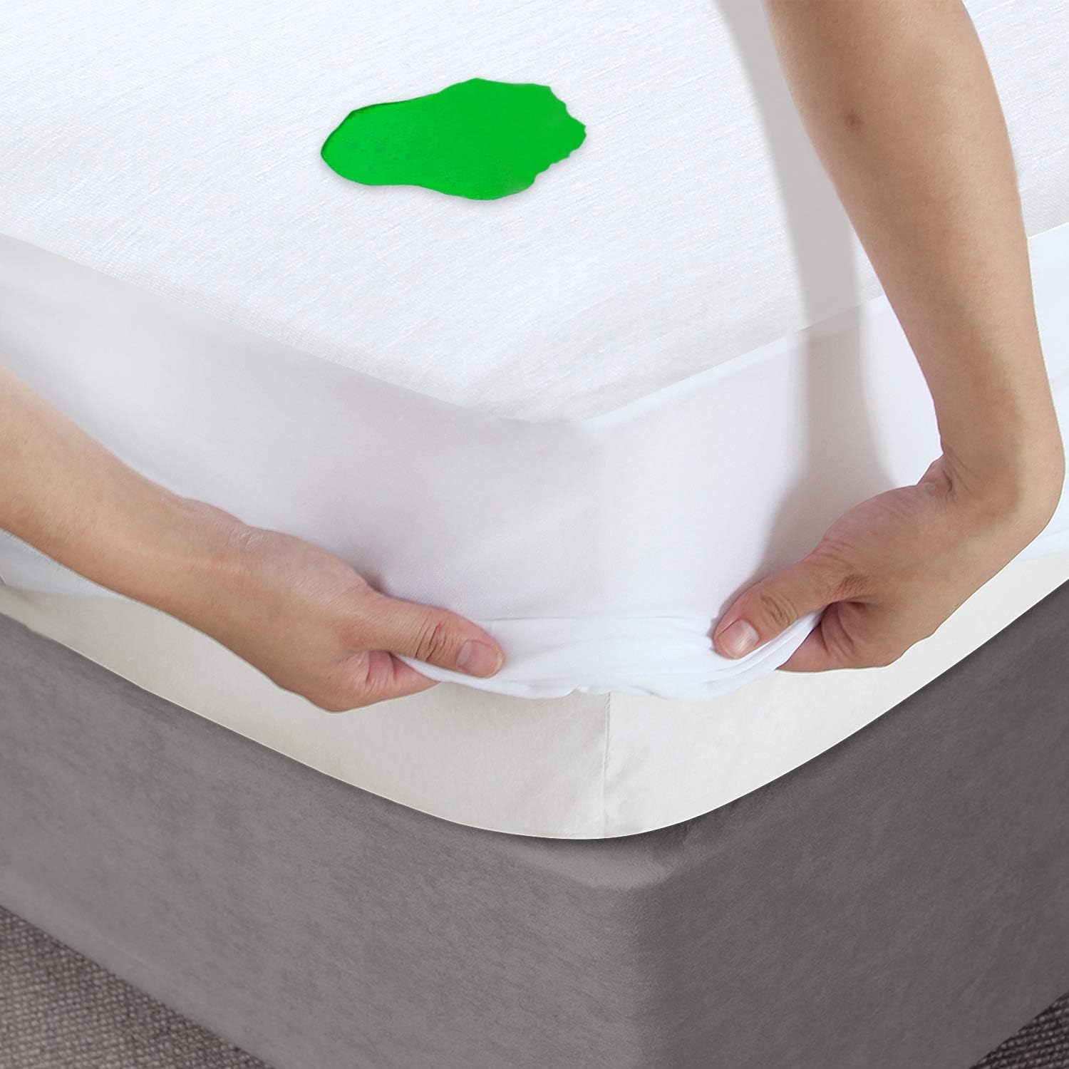 Protège-Matelas Imperméable Morbuy - Housse Zippée 360°, Taille 150x200 Cm, Profondeur 25cm, Respirante