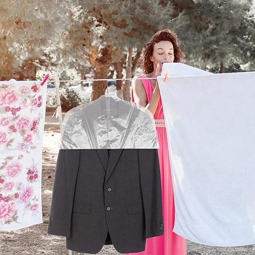 Miniatura 2 de GLEAVI Bolsa transparente para ropa, 10 unidades, fundas transparentes para los hombros, traje de armario, protege las fundas de plástico para