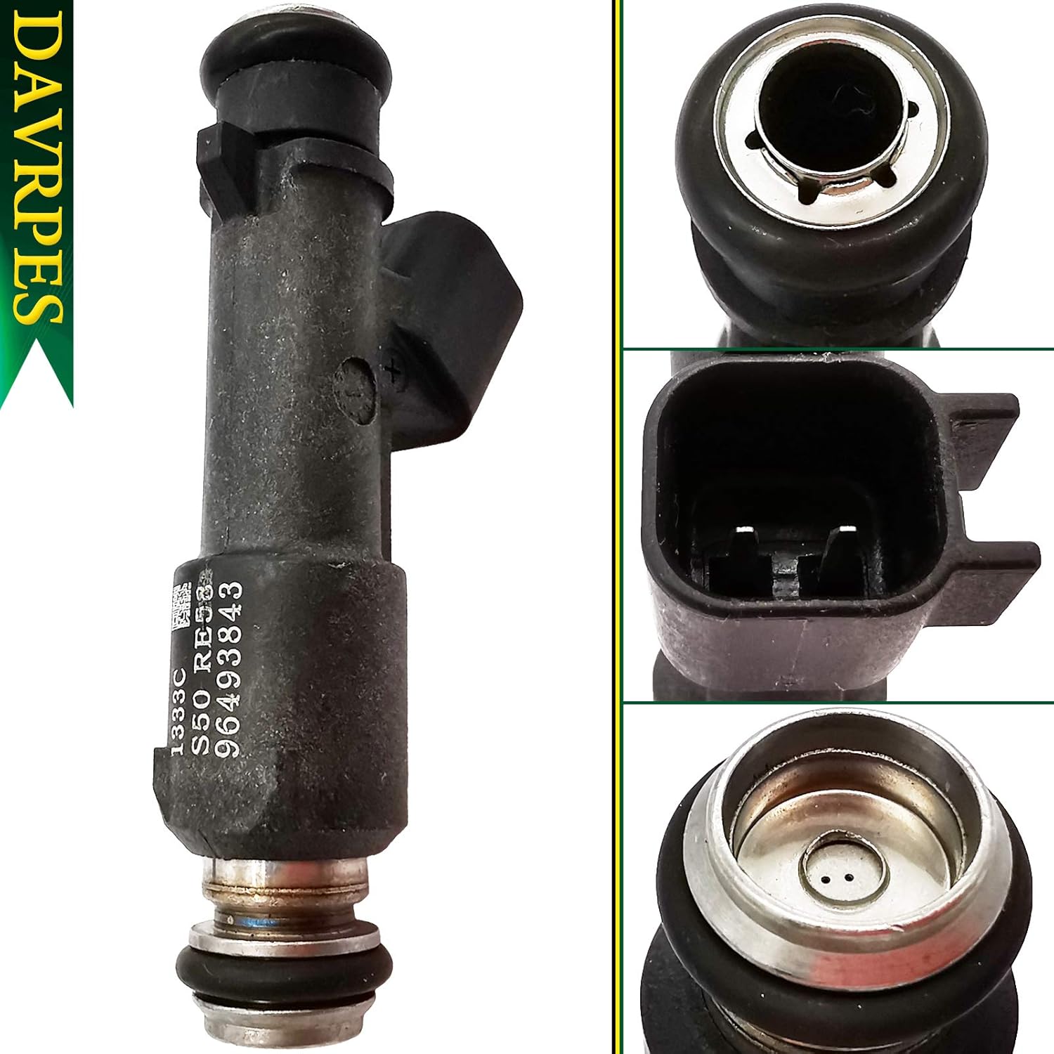 4Pcs FJ1130 96493843 Fuel Injectors 2 Holes Fuel Spray Nozzle For 2006-2008 Suzuki Reno 2.0L I4, 2006-2008 Suzuki Forenza 2.0L I4 Replace# 842-12374｜84212374｜15710-85Z10｜1571085Z10｜84212374