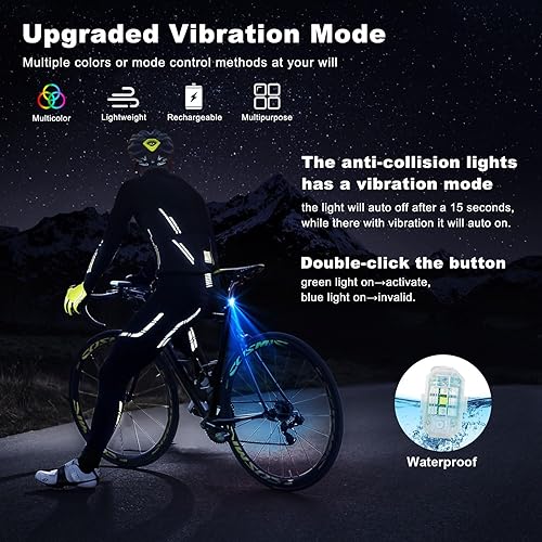 Miniatura 4 de Luces estroboscópicas inalámbricas LED anticolisión, 7 colores recargables por USB, luces estroboscópicas LED de dron, luces estroboscópicas LED de