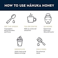 Vista 3 de Manuka Health UMF 16+/MGO 573+ Manuka Honey (250g/8.8oz), Superfood, Authentic Raw Honey from New Zealand