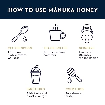 Manuka Health UMF 16+/MGO 573+ Manuka Honey (250g/8.8oz), Superfood, Authentic Raw Honey from New Zealand