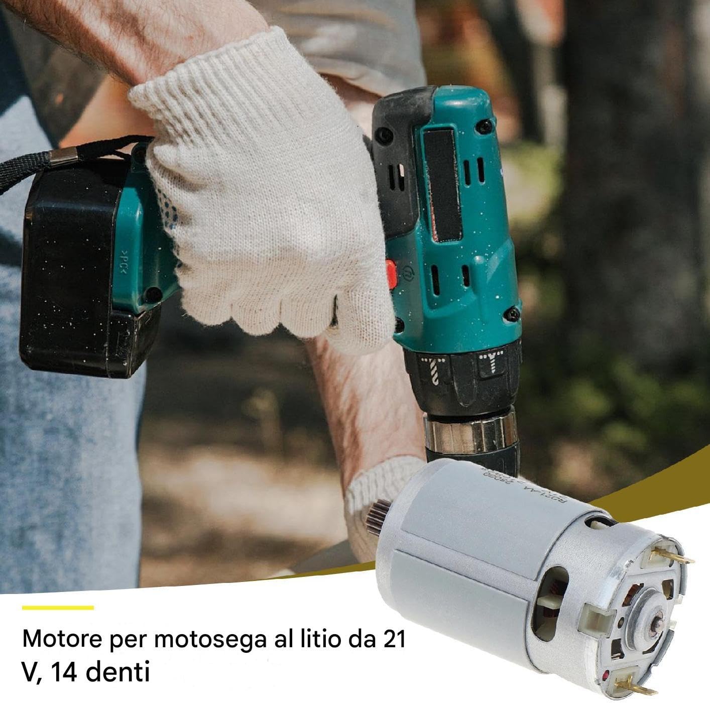 Motore da 24 V - motore hobby da 21 V, motore ad alta coppia ad alta coppia | Motoseghe in di sostituzione del cambio portatile, motore a cc a carrello elettrico a 14 denti, per pezzi di ricamb
