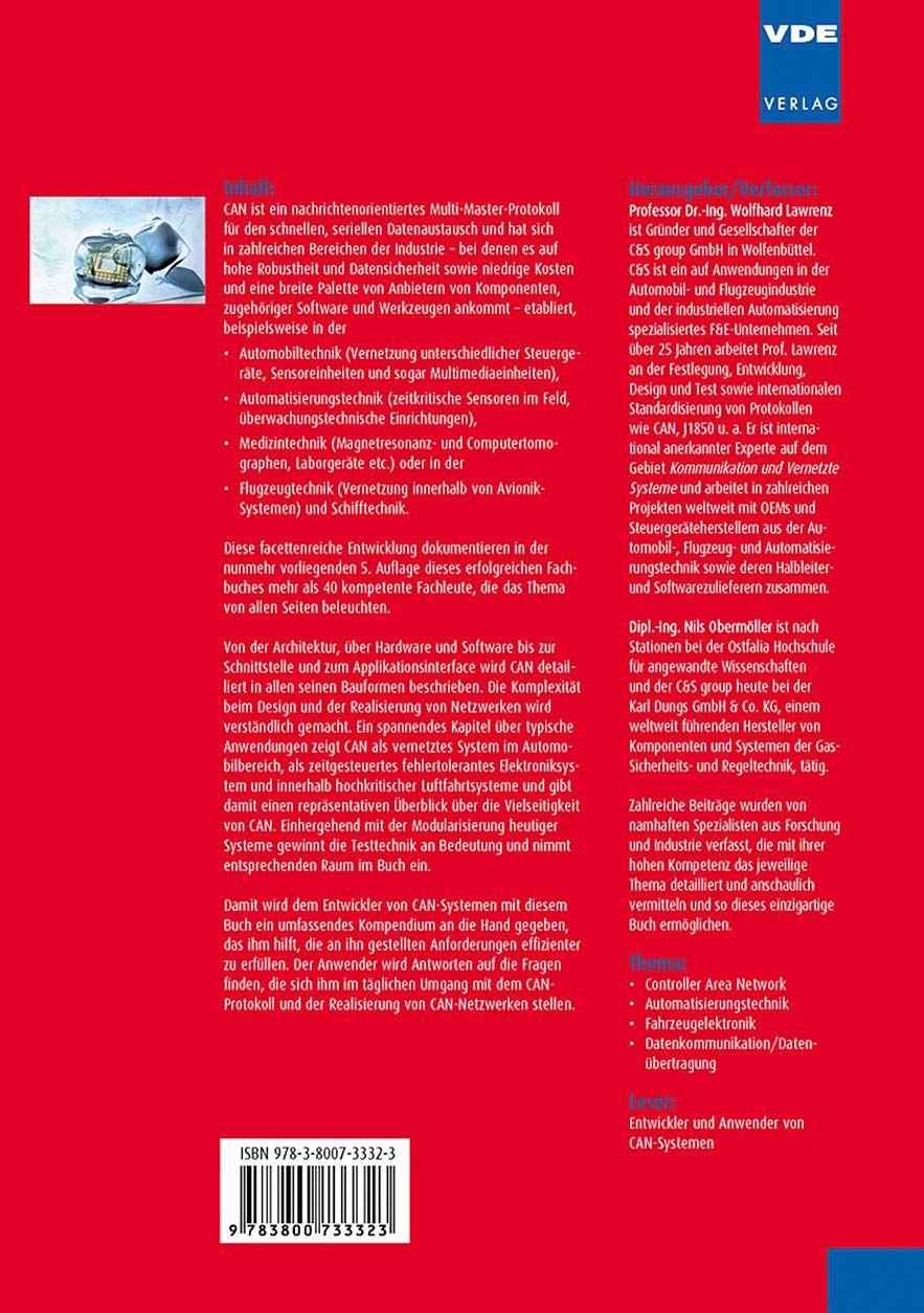 CAN: Controller Area Network: Grundlagen, Design, Anwendungen, Testtechnik