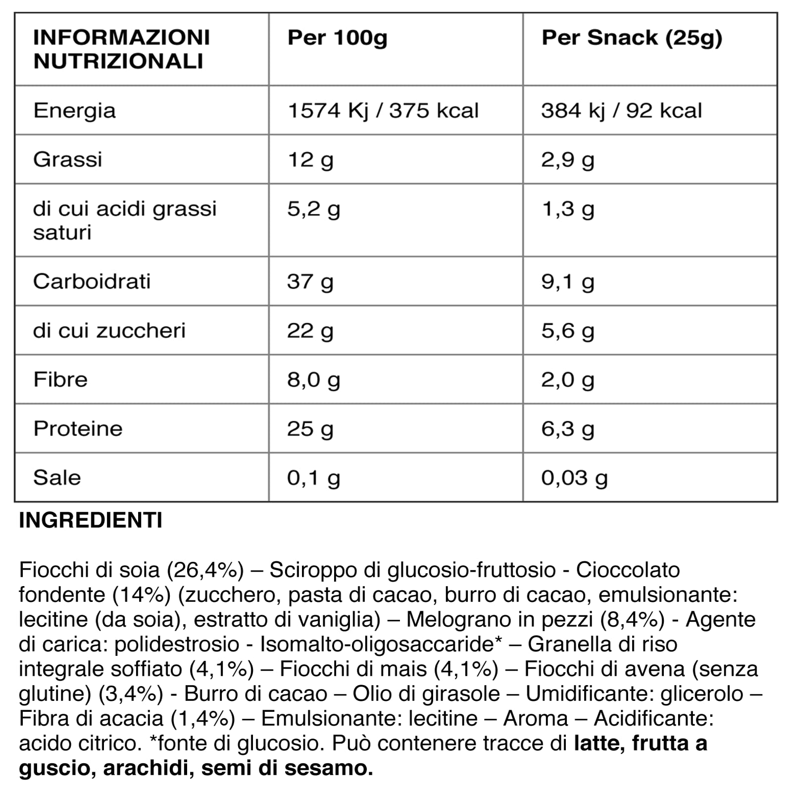 Enerzona Snack 40-30-30 Confezione da 30 Barrette Gusto Super Fruit