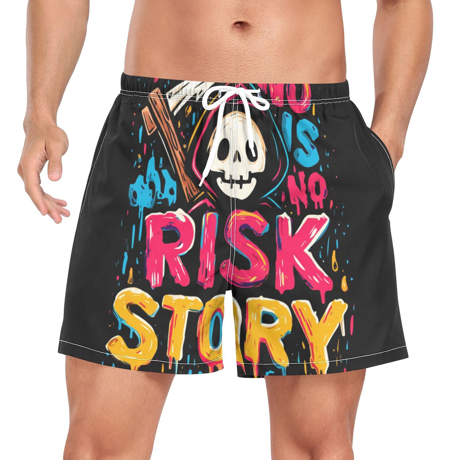 Bañador de secado rápido para hombre con estampado graffiti tipo bermuda 8