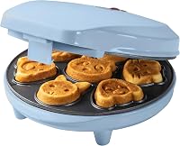 Bestron Mini Sütikészítő Gofrisütő Állat Mintás Tapadásmentes Bevonattal 700W Kék 1