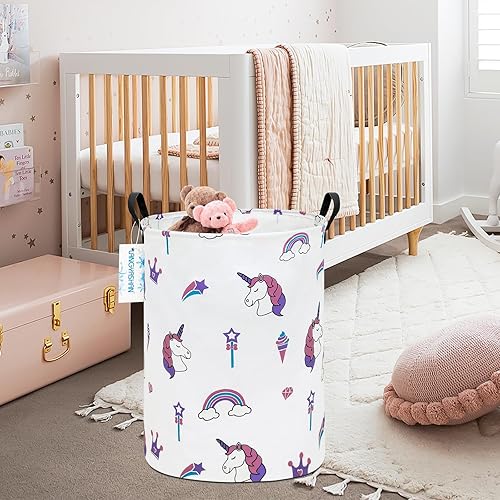 Miniatura 274 de LANGYASHAN Contenedor de almacenamiento, cesta organizadora plegable de tela de lona para ropa sucia, contenedores de juguetes, cestas de regalo