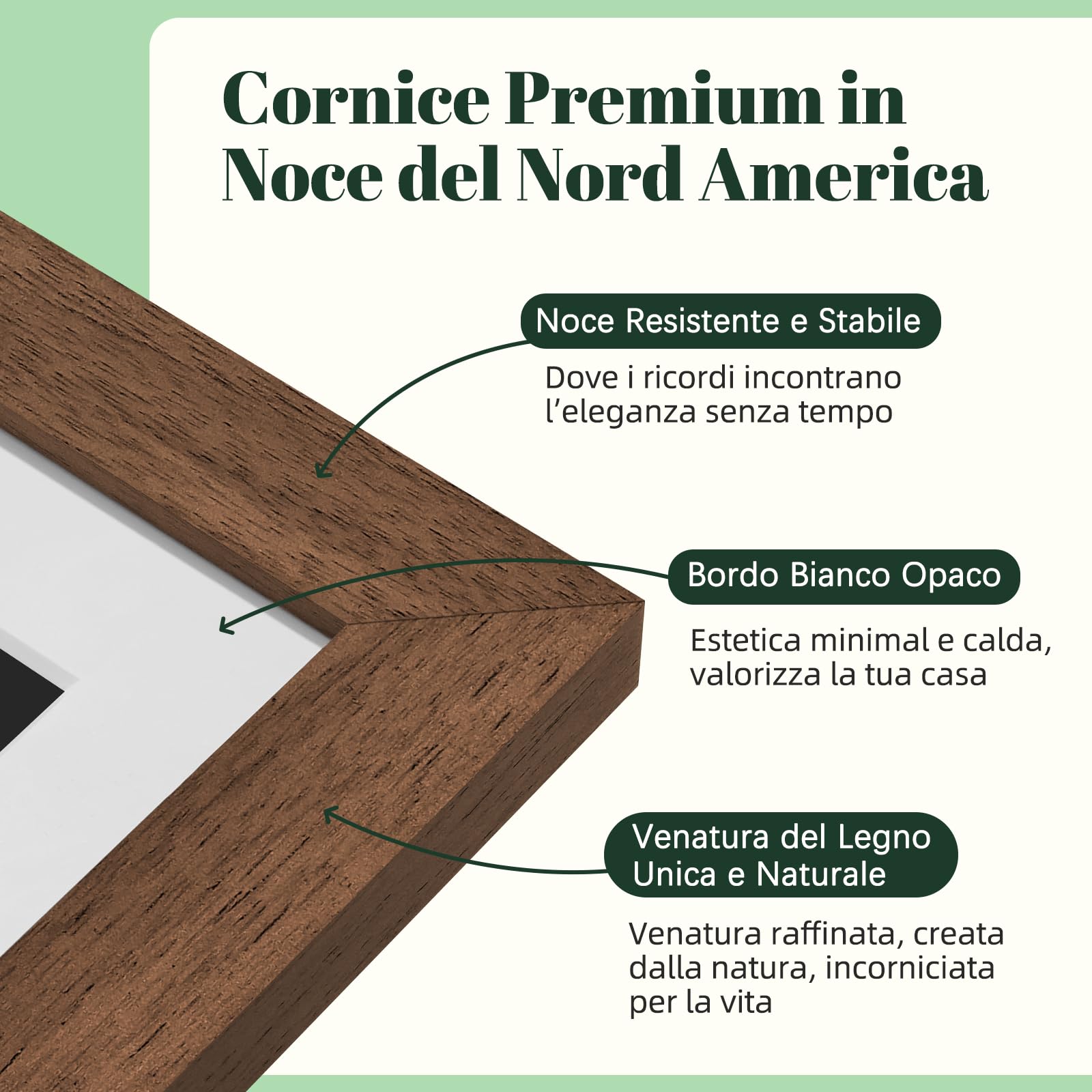 Frameo Cornice Digitale WiFi 10,1" Legno di Noce 1280 x 800 HD IPS Touch