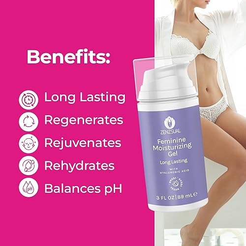 Miniatura 5 de ZENZSUAL Gel hidratante vaginal – A base de agua, pH equilibrado con ácido hialurónico – Gel femenino hidratante para sequedad íntima y comodidad