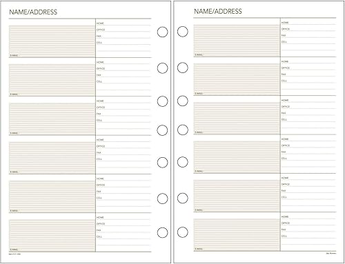 Miniatura 5 de AT-A-GLANCE Day Runner - Páginas de teléfono y direcciones, recarga, hojas sueltas, sin fecha, para planificador, 5-1/2 x 8-1/2 pulgadas, tamaño 4,