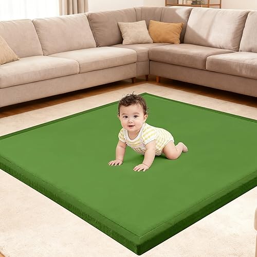 Tapete de juego ultra suave para bebé para el suelo, tapete para corralito de 59"×39", espuma viscoelástica de 1.3" de grosor, alfombrilla