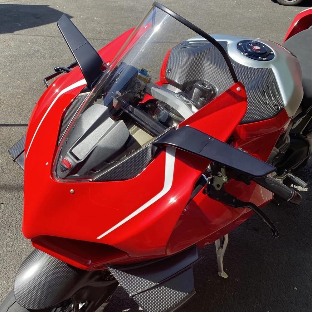 Specchietti Retrovisori Per Moto Ducati Panigale V2 V4 959 1299 - In Alluminio CNC Nero, Compatibili Con Modelli 2015-2022