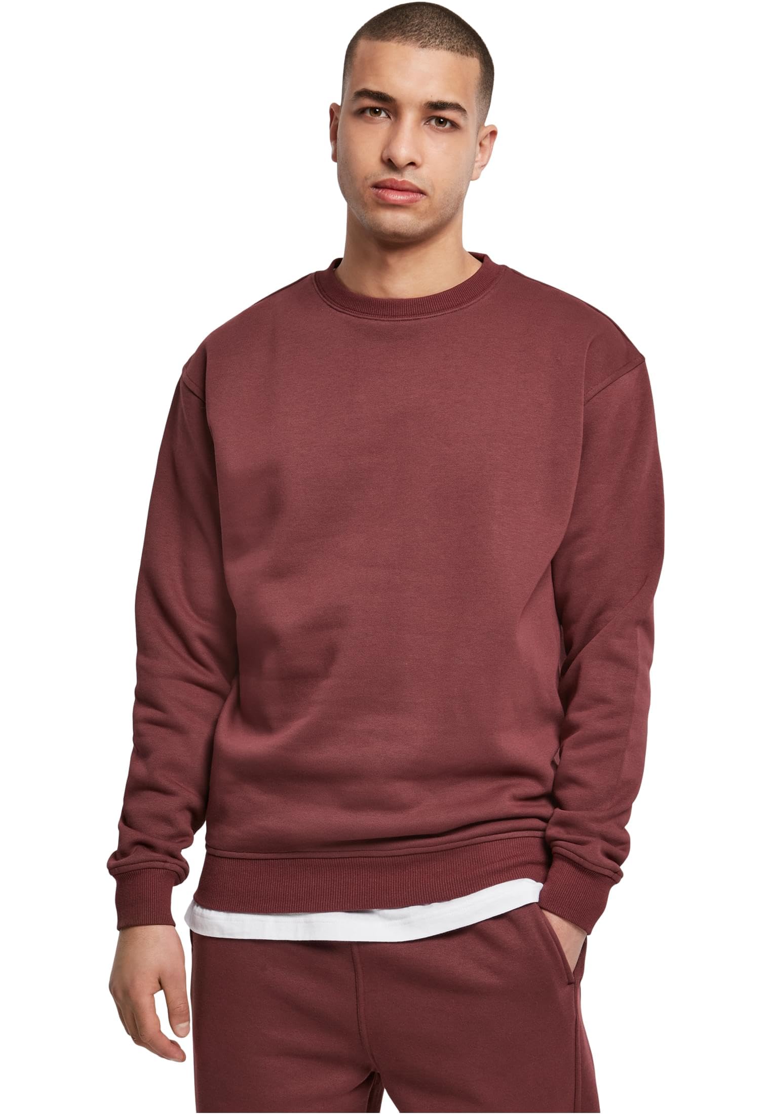 Urban Classics Men's Crewneck Sweatshirt Sweatshirt, cherry, XL