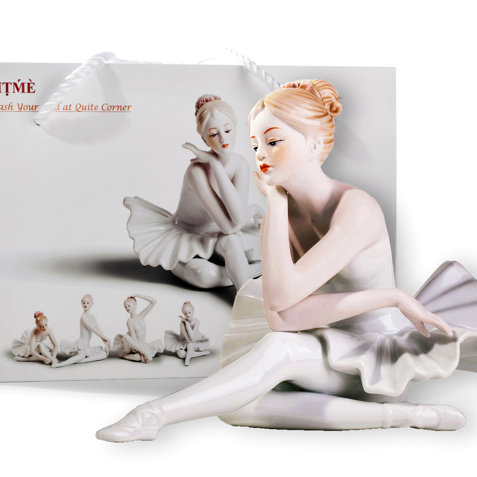 MTME Figuras de Porcelana Ballet, Estatua esculpida, artesanía, artículos de Arte, Escultura, decoración, Regalo, decoración del hogar. (D)