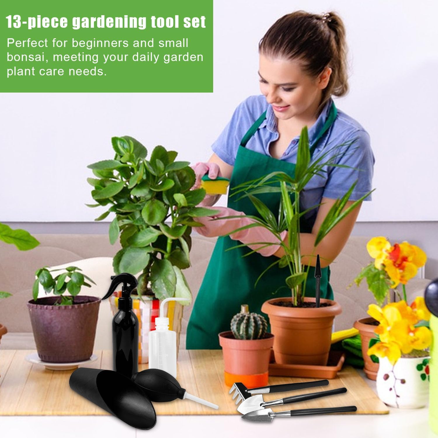 Zestaw Narzędzi Bonsai, Zestaw Startowy Bonsai, Zestaw Narzędzi Ogród, Mini Zestaw Narzędzi Ogród, Narzędzie Bonsai, Narzędzie do Sadzenia Wewnątrz i Profesjonalne Sadzenie Bonsai