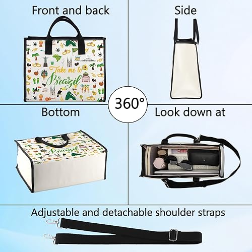 Miniatura 10 de LEVLO Brasil Cultura Viaje Cosméticos Bolsa Brasil Copa Mundial Recuerdo Regalo Llévame a Brasil Cremallera Bolsa Bolsa Para Viajero, Llévame a