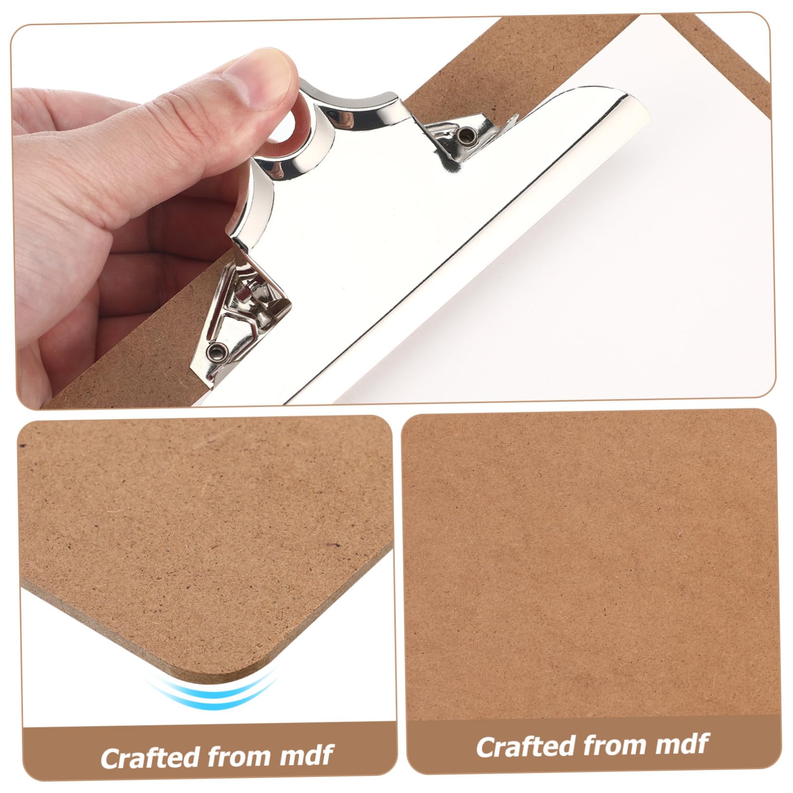 6pezzi Lavagne Portadocumenti Clipboards Per Scrittura e Disegno Superficie Piatta e Resistente Per Ufficio e Scuola Clip Robusta Per Documenti Sicuri